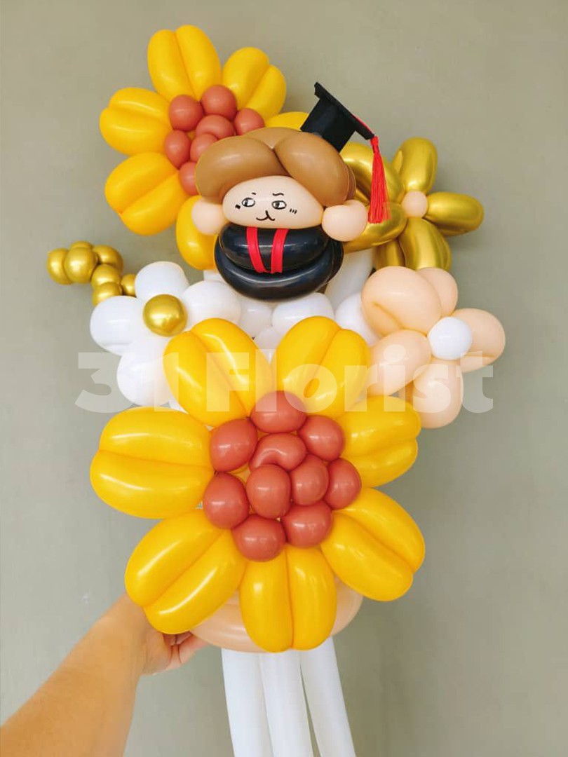 毕业气球花束